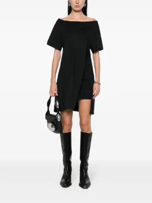 【courreges】コットンミニドレス ロゴワンピース 茶色 Courrèges ウィメンズ ミニドレス | SSENSE 日本