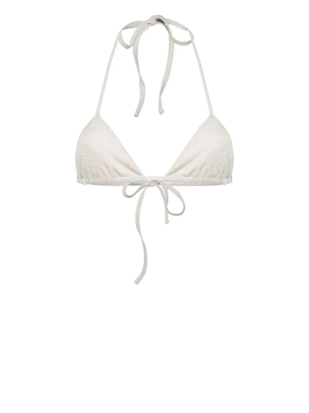 Lardini lurex triangle bralette - Neutrals