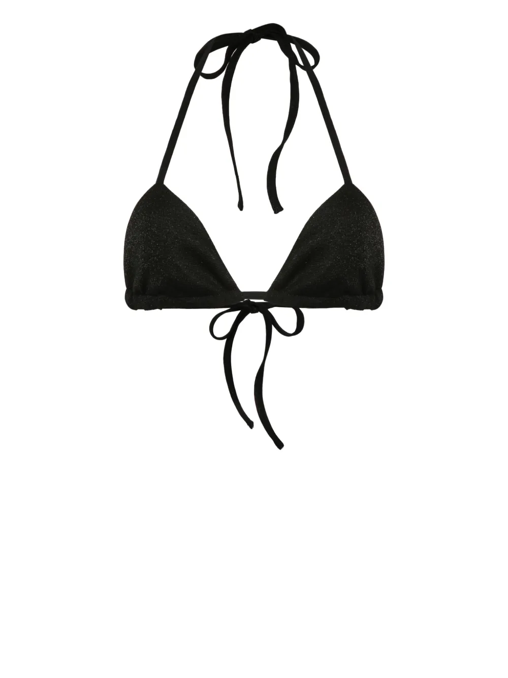 Lardini lurex triangle bralette - Black