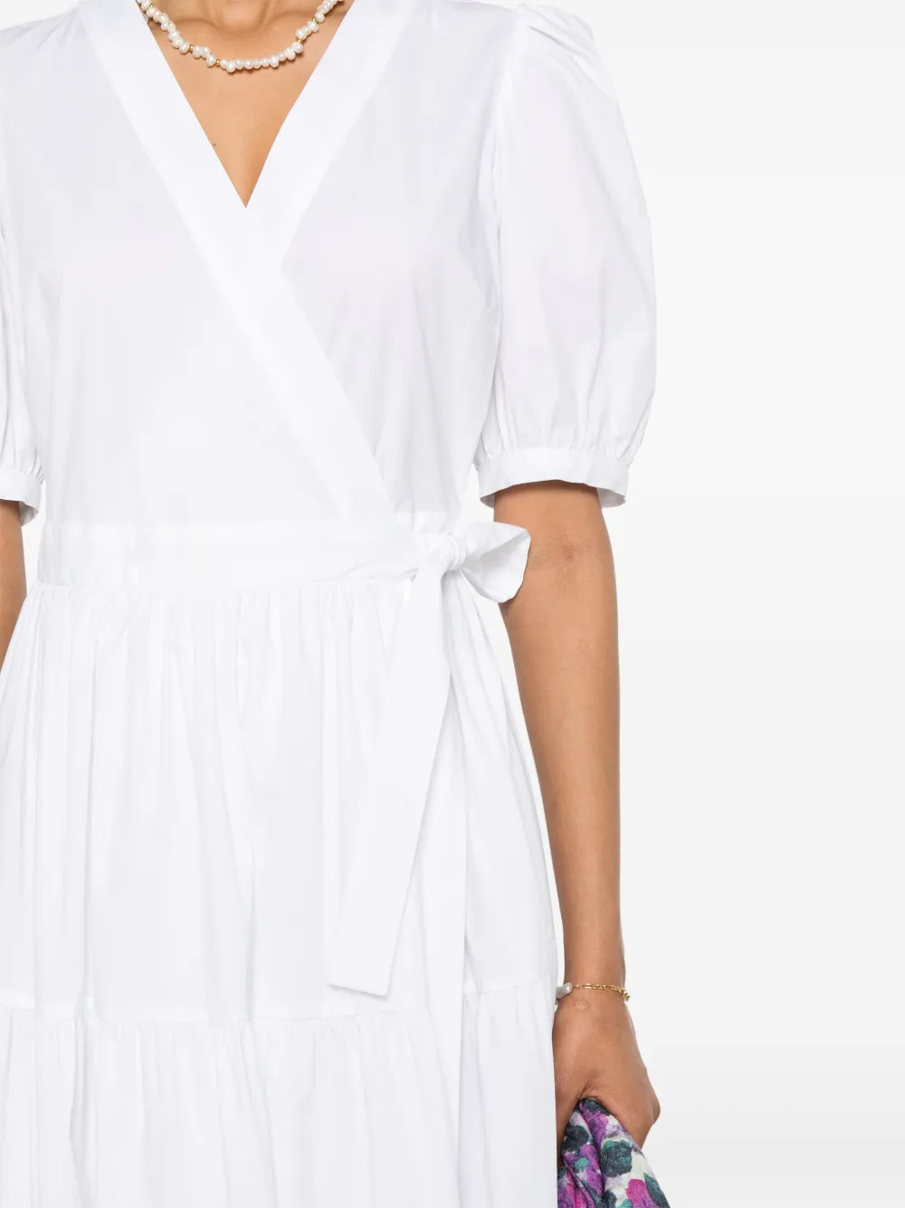 TWINSET Popeline maxi-jurk Wit