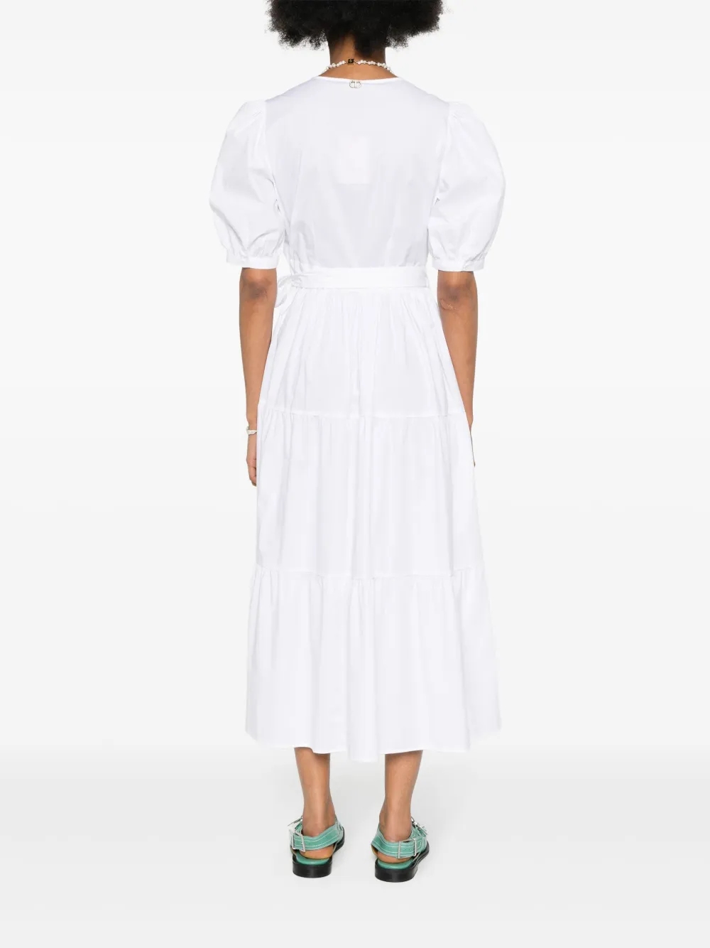 TWINSET Popeline maxi-jurk Wit