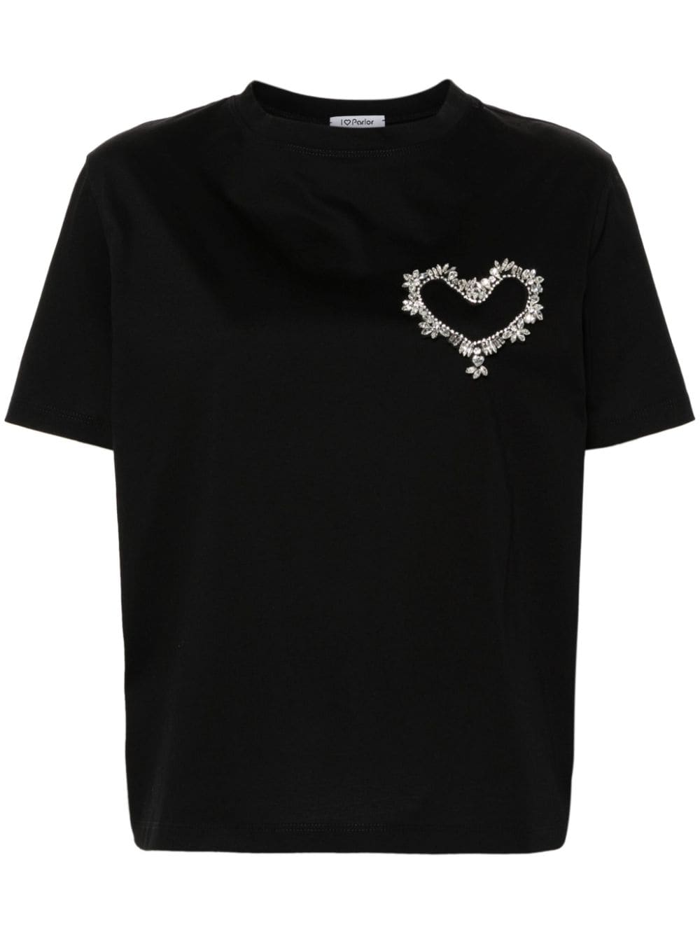 Parlor T-shirt verfraaid met kristallen Zwart