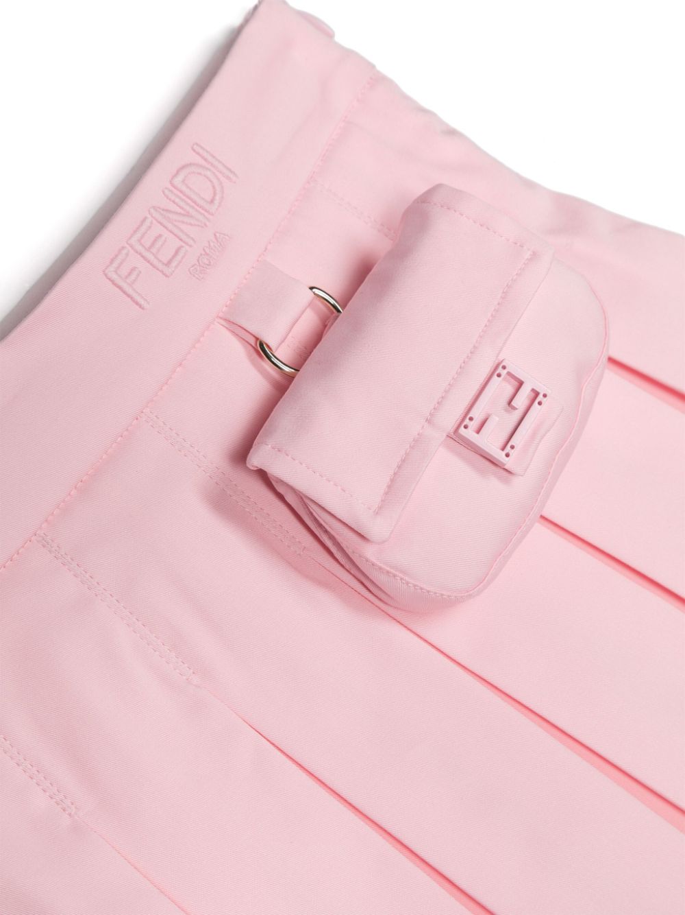 Shop Fendi Pleated Mini Skirt In Pink