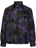 Undercover rose-print zip-up jacket - Black