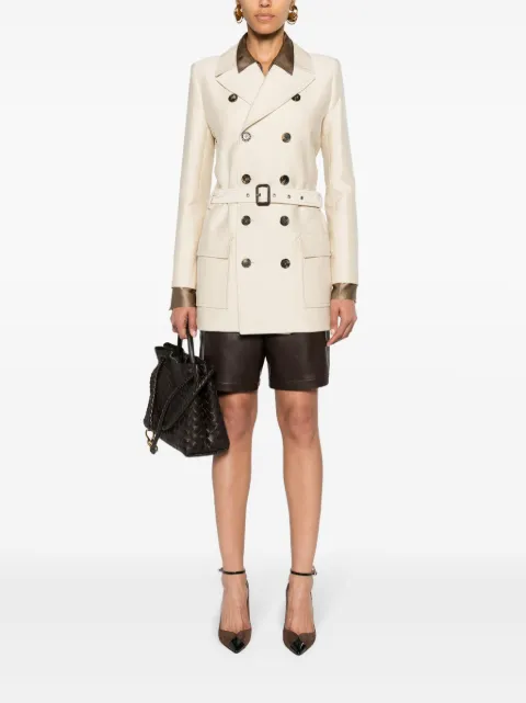 Saint Laurent belted double-breasted coat 778548Y3I85 - 1