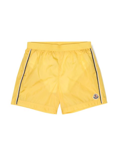 Moncler Enfant logo-appliqué swim shorts