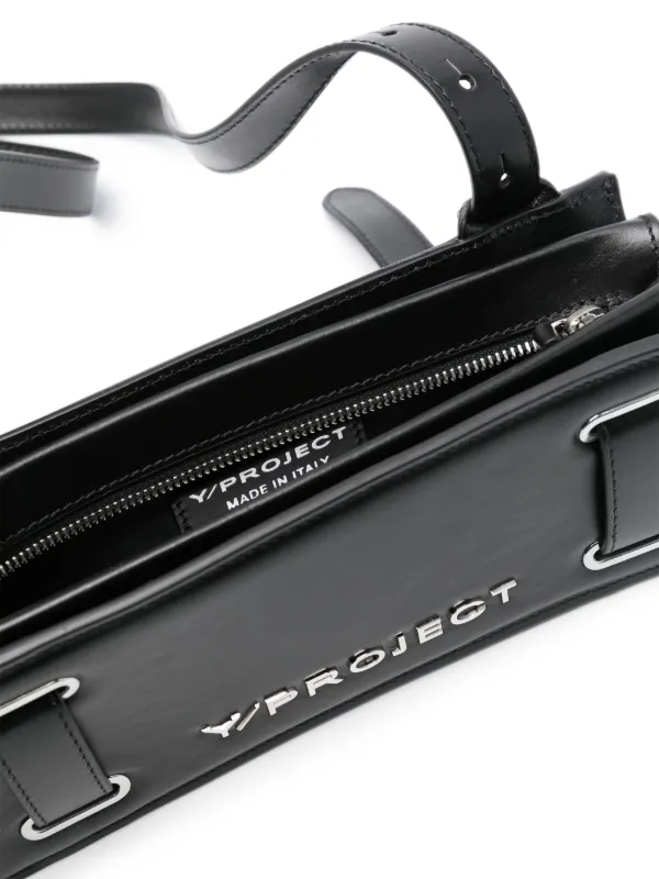 Y/Project logo-lettering Cross Body Bag | Black | FARFETCH