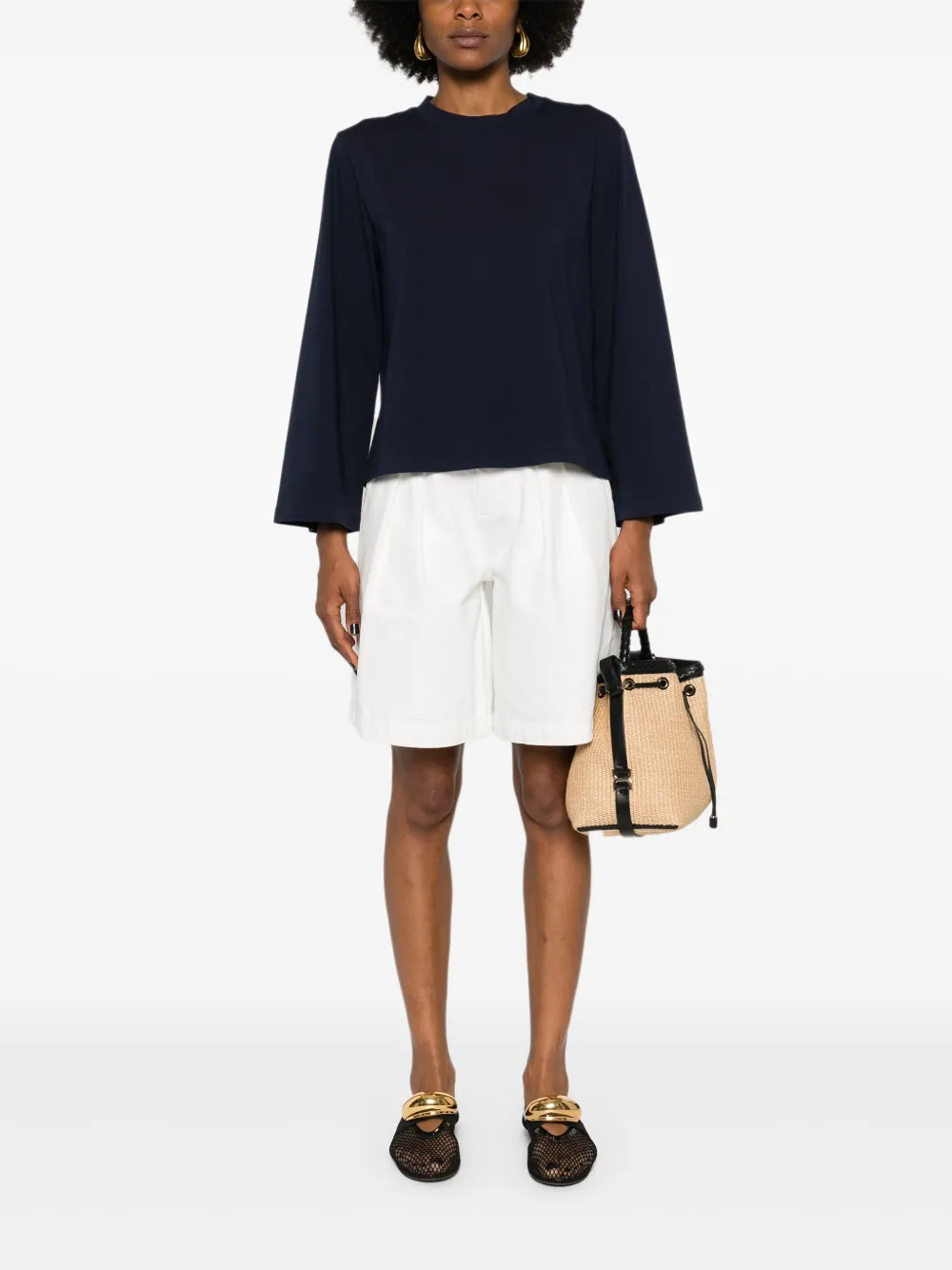 Wild Cashmere Elisa jersey T-shirt - Blauw