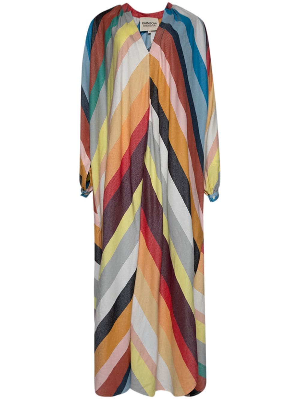 Touareg chevron-stripe maxi dress