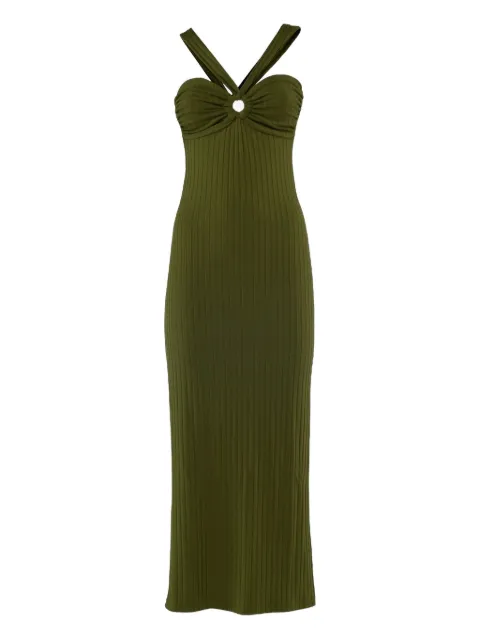 La Semaine halter ring-detail midi dress