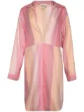 Marrakshi Life stripe-print cotton tunic dress - Pink