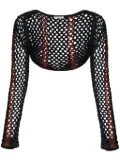 diotima Gala crystal-embellished mesh shrug - Blue