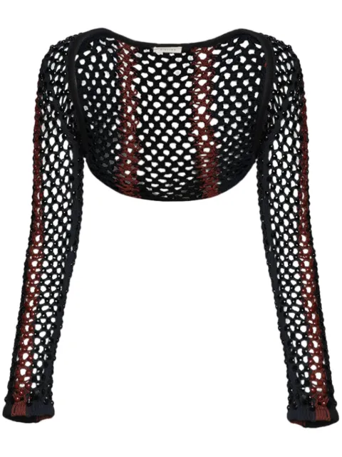 diotima Gala crystal-embellished mesh shrug