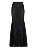 La Semaine sequin-embellished fishtail maxi skirt - Black