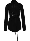 Alexander Wang belted pinstripe shirt - Black