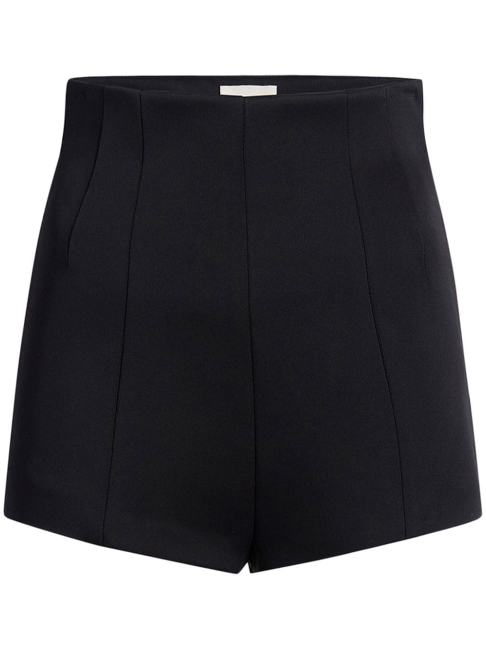 Shop Khaite Lennman Satin Mini Shorts In Black