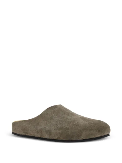 The Row Hugo suede slippers F1486L25ASH - 1