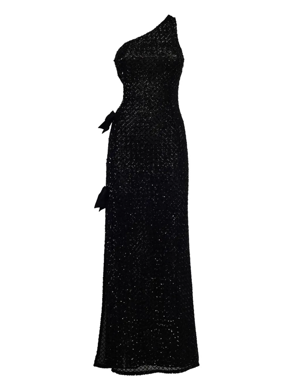 La Semaine sequin one-shoulder gown | Black | Image 1