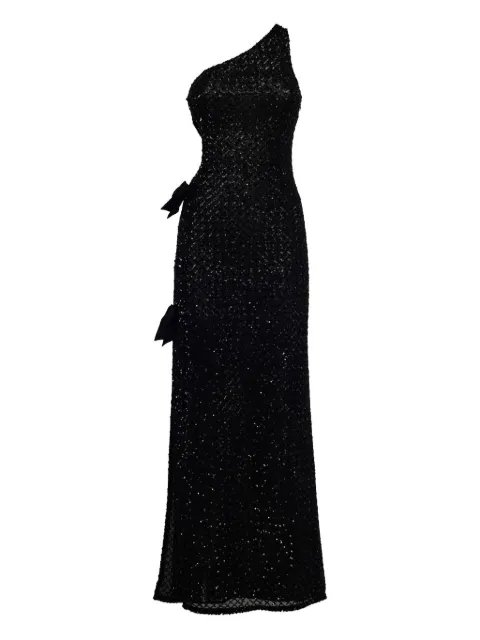 La Semaine sequin one-shoulder gown