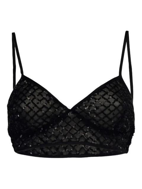 La Semaine sequin-embellished bralette-style top