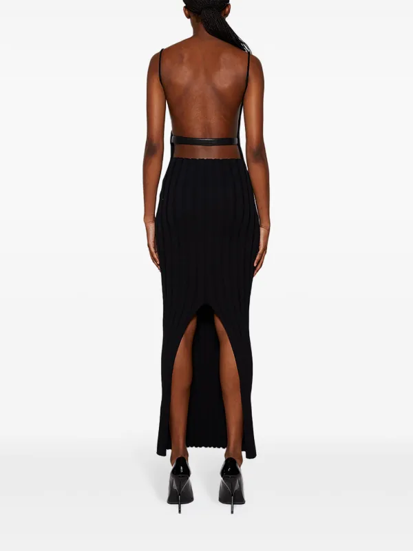 Alexander Wang Belted ribbed-knit Dress | Black | FARFETCH Alexander Wang Belted ribbed-knit Dress | Black | FARFETCH
