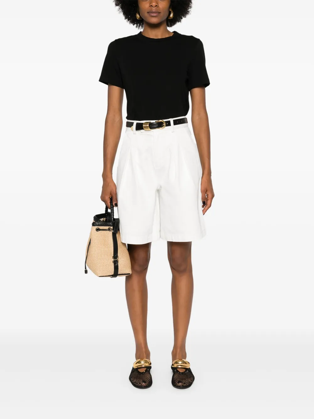 Wild Cashmere Emily jersey T-shirt - Zwart