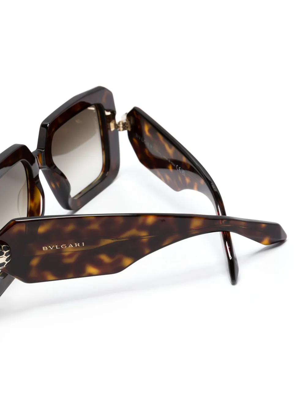 Bvlgari Serpenti zonnebril met oversized montuur Bruin