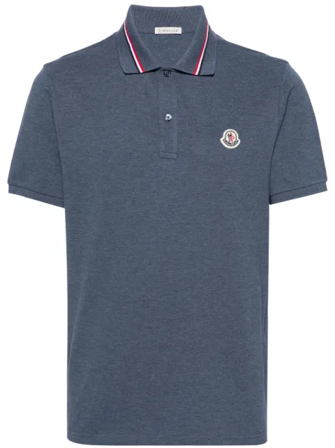 Moncler logo-patch piqué polo shirt