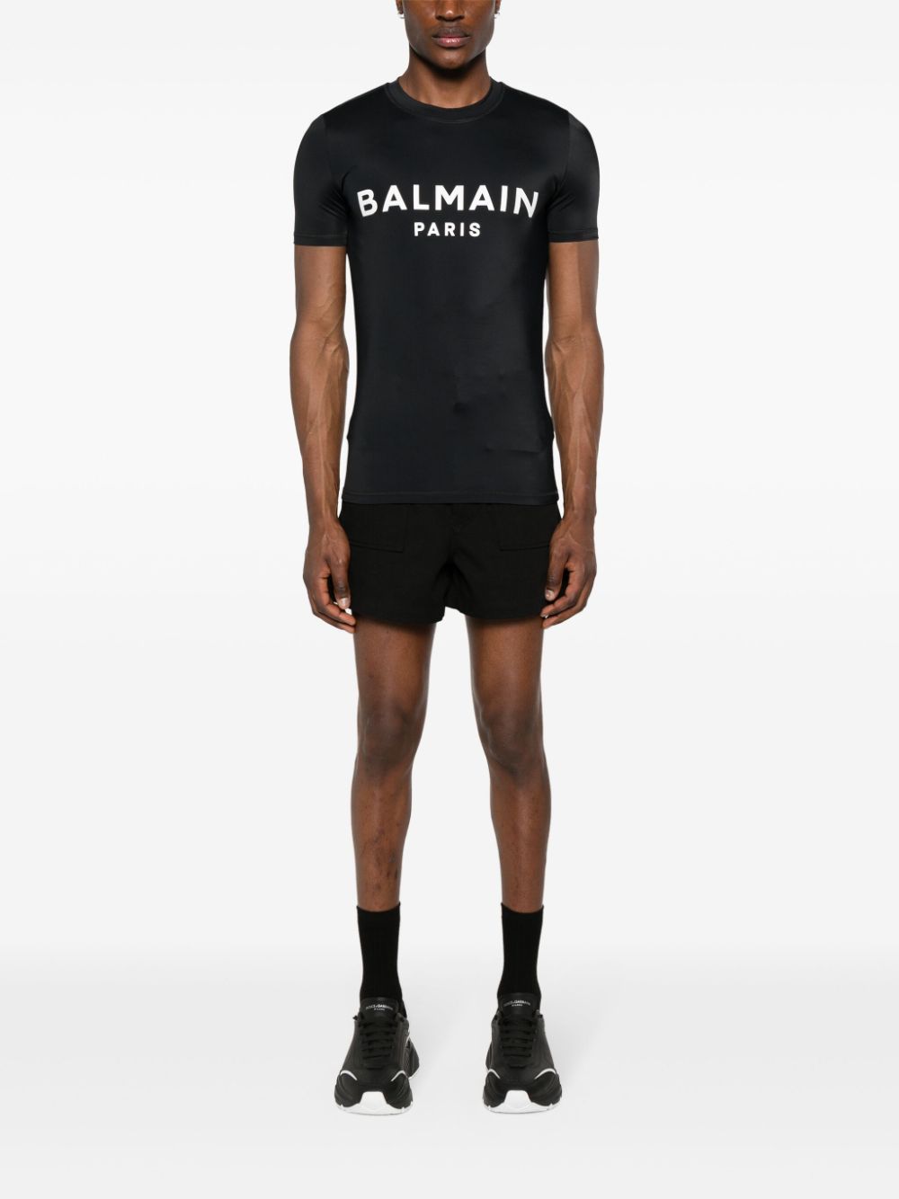 Balmain T-shirt met logoprint Zwart