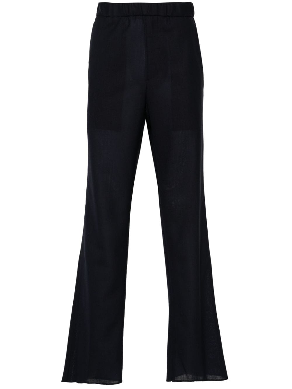 Lardini Mid-rise Tapered Trousers In Blue