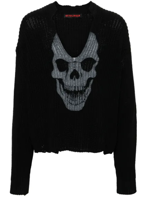 Ottolinger suéter con calavera estampada