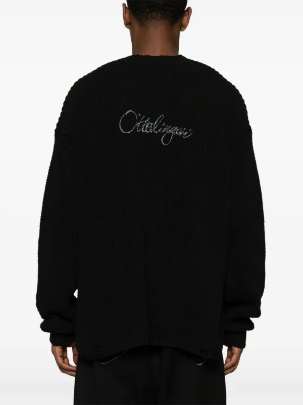 Ottolinger skull-print V-neck Jumper | Black | FARFETCH MY