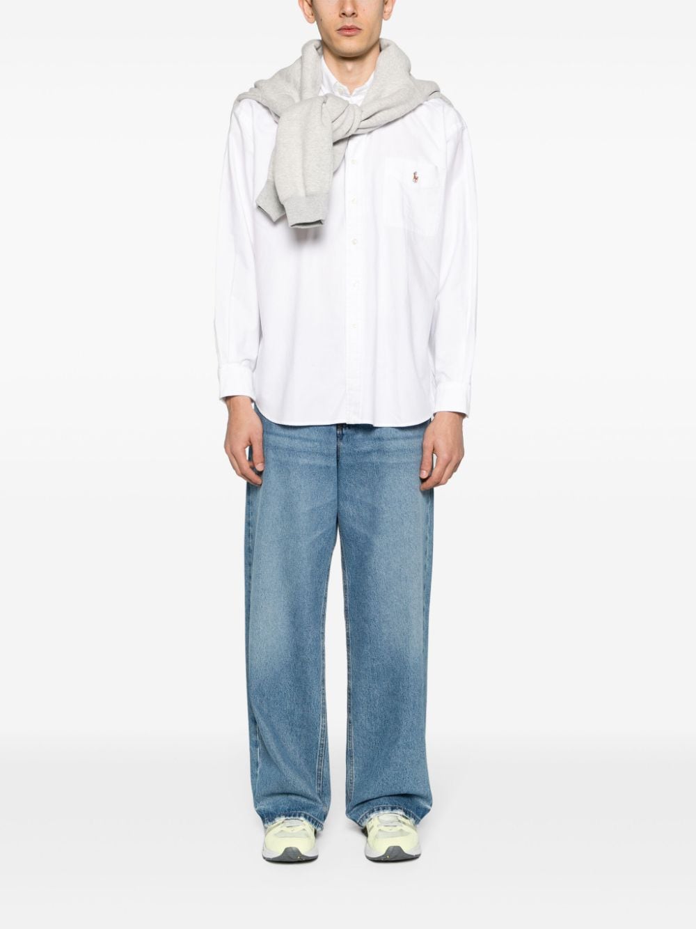 Polo Ralph Lauren Katoenen overhemd met borduurwerk Wit