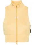 Courrèges zip-up cropped vest - Yellow
