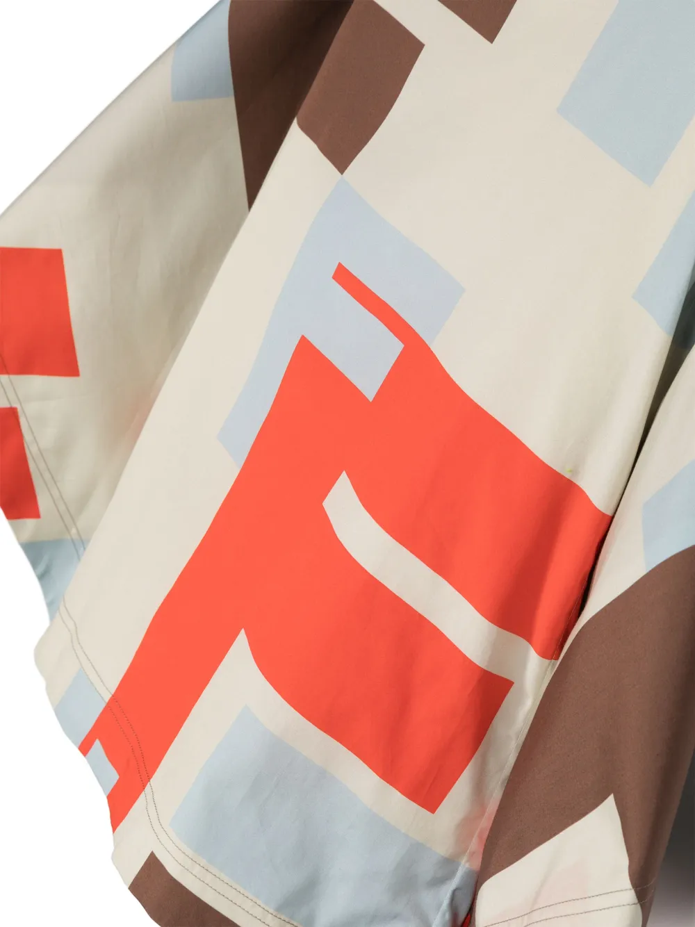 Fendi Kids A-lijn jurk met geometrische print Beige