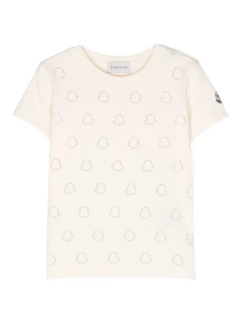 Moncler Enfant crystal-logo cotton T-shirt