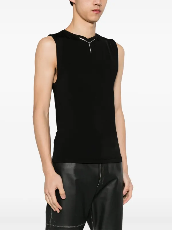 Y/Project logo-print Cotton Tank Top | White | FARFETCH