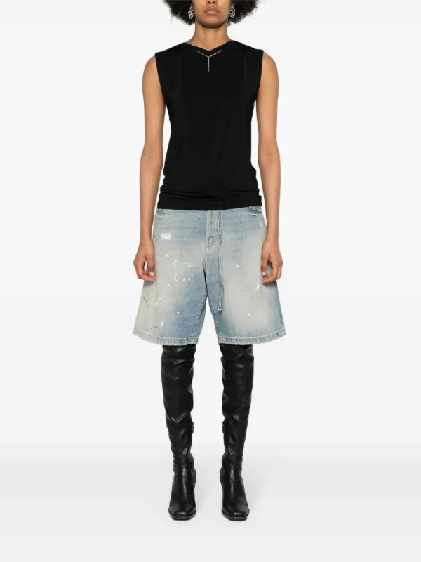 Y/Project logo-plaque Tank Top | Black | FARFETCH