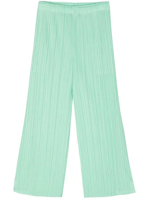 Pleats Please Issey Miyake pleated cropped trousers