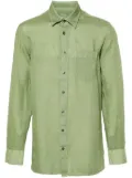 120% Lino longsleeve linen shirt - Green