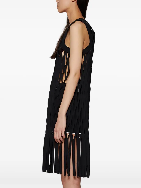 sacai ブラック シャツドレス Sacai ノースリーブ シャツドレス | ブラック | FARFETCH JP