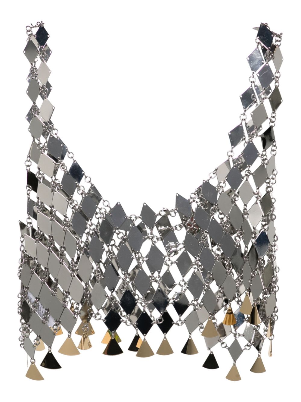 Rabanne chainmail cropped tank top - Silver