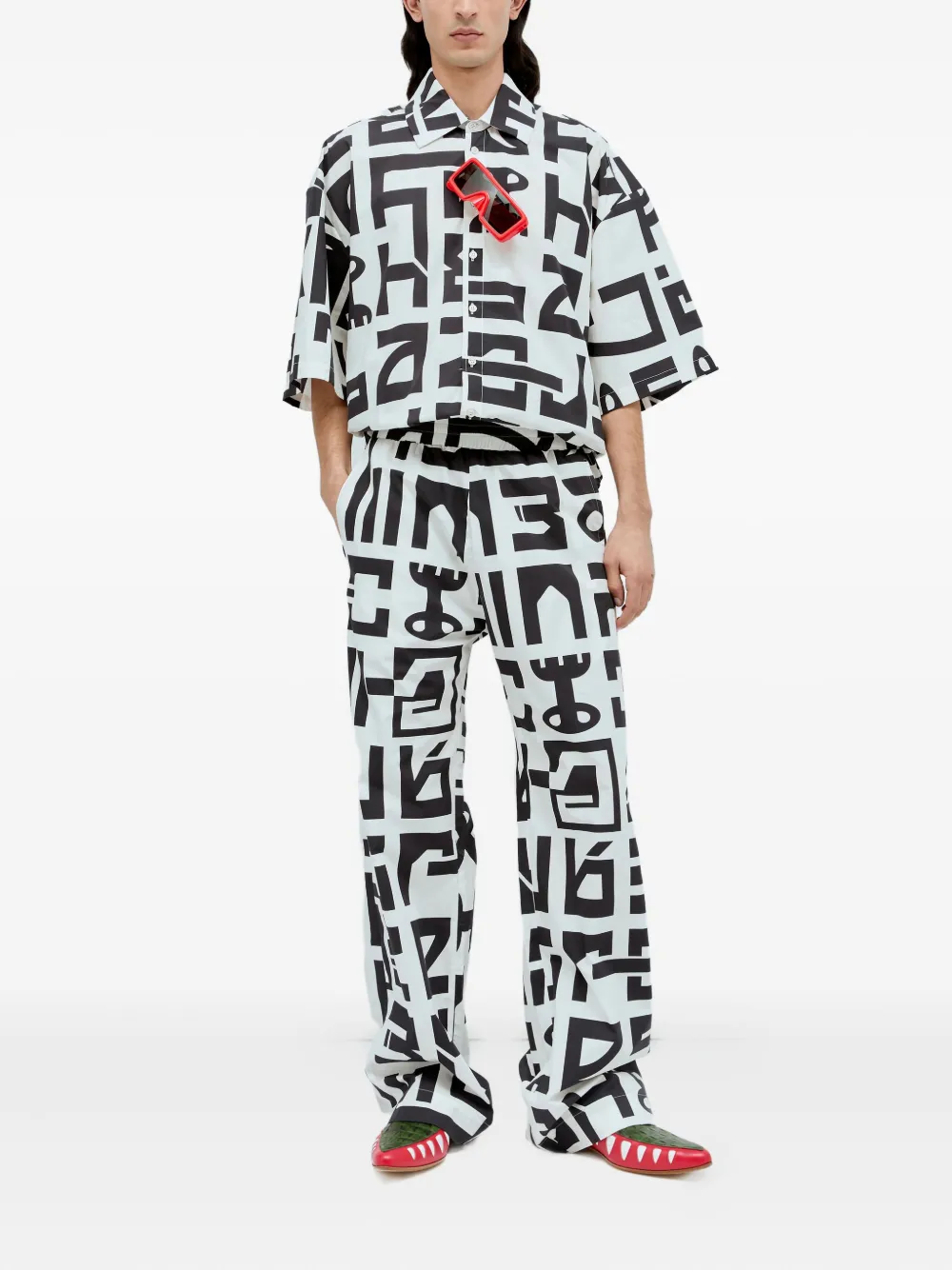 Walter Van Beirendonck Broek met ster Zwart