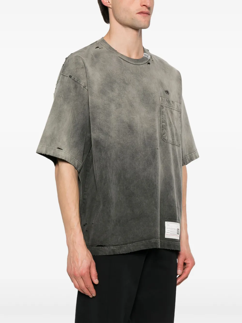 Maison MIHARA YASUHIRO T-shirt met tekst Grijs