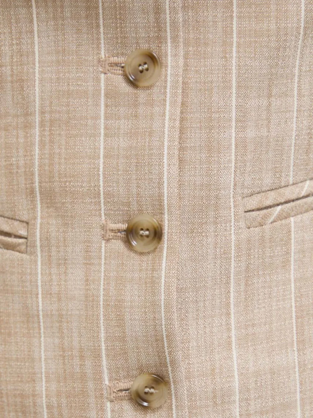 BOSS Mouwloze top met krijtstreep Beige