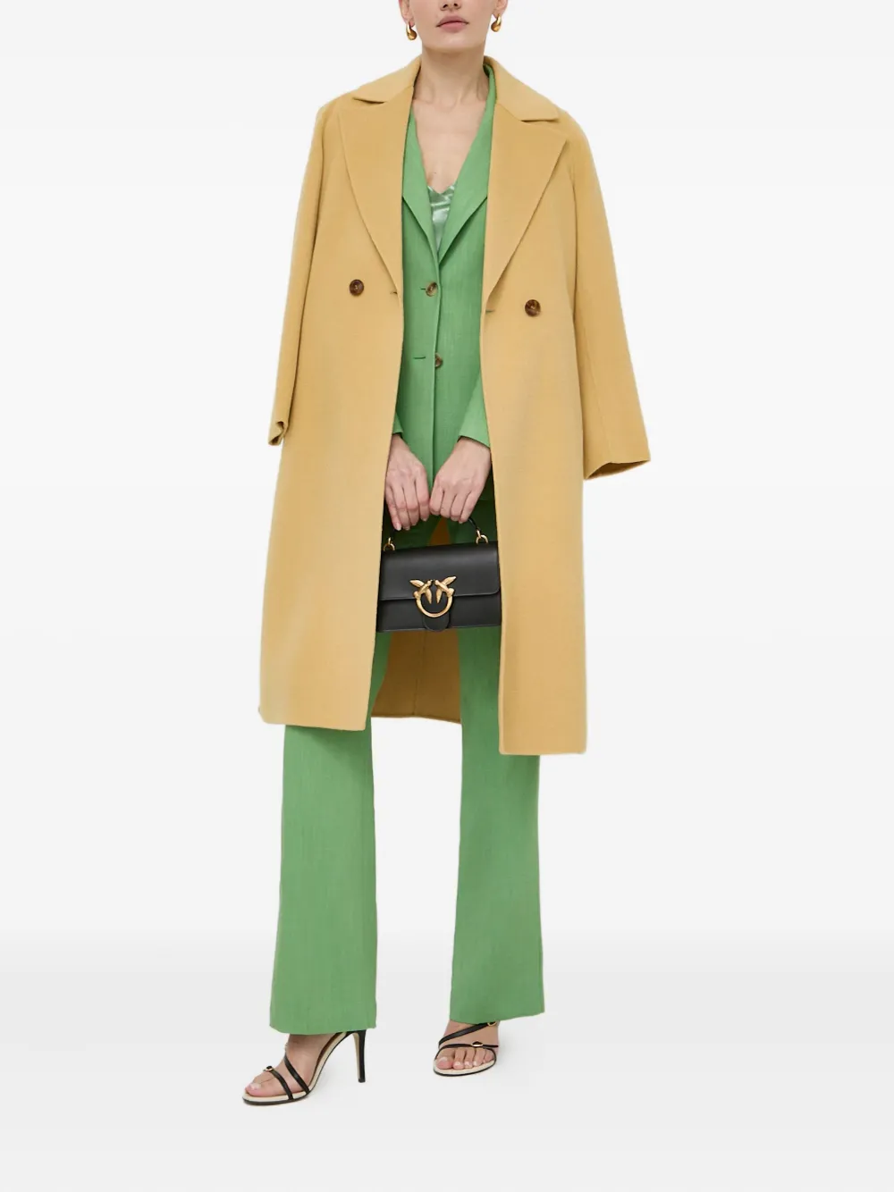 BOSS V-neck double-strap top - Groen
