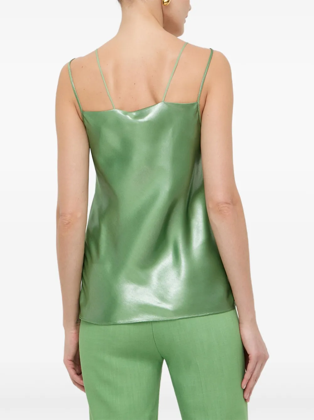 BOSS Top met dubbele bandjes en V-hals Groen