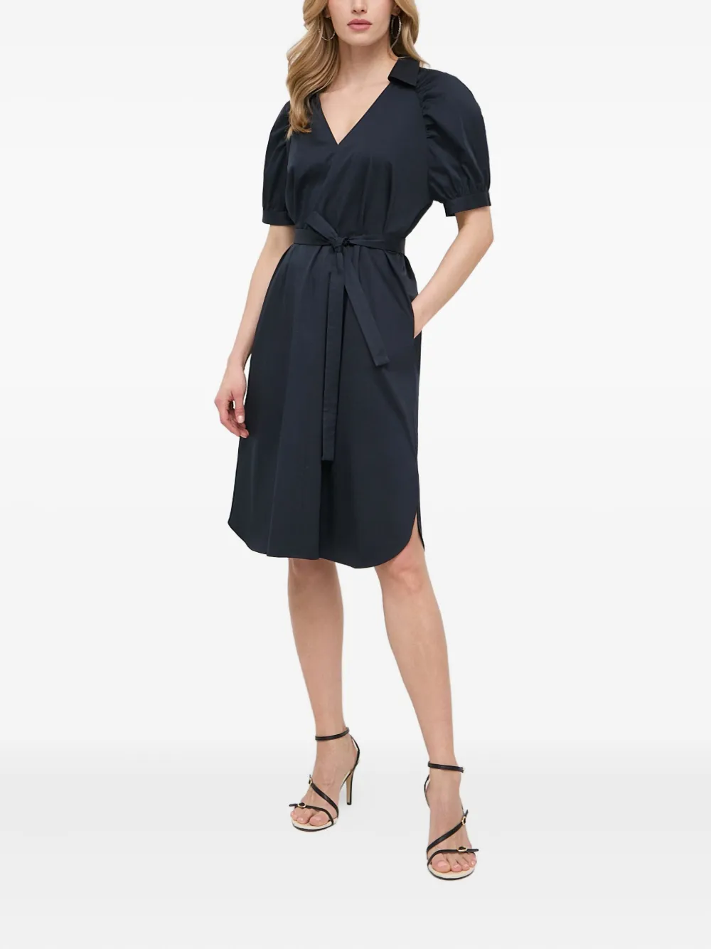 BOSS Jurk met pofmouwen - Blauw