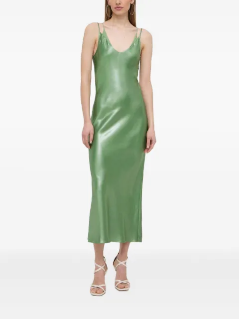 BOSS V-neck midi slip dress