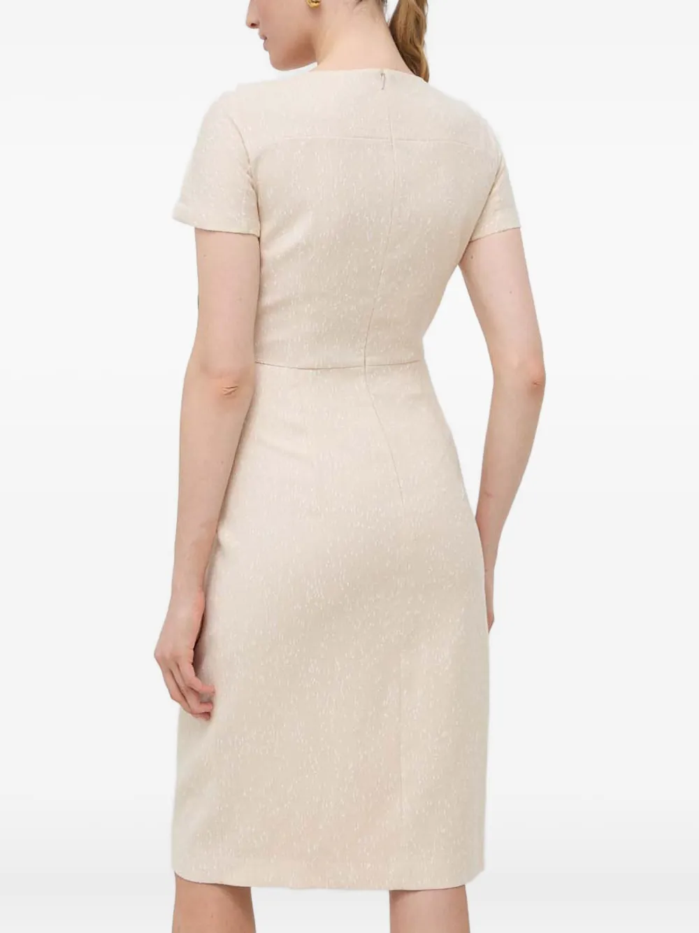 Hugo Boss Short-sleeve Mini Dress In Neutral